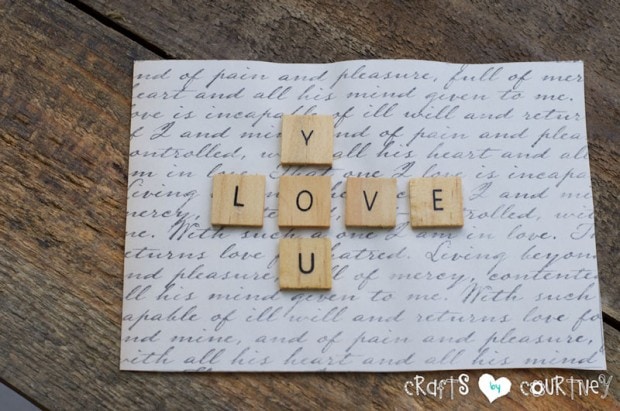 "Love You" Word Tile Picture Frame: Prep Your Letters