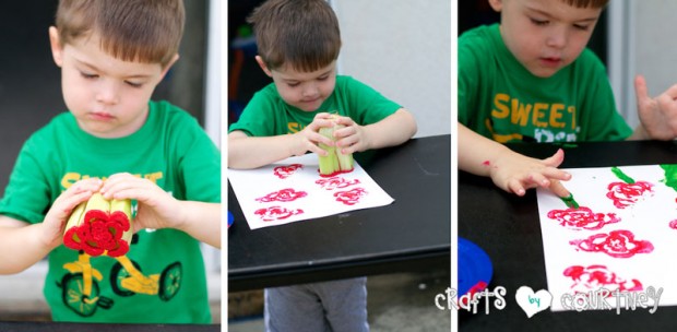 Fruit Stamping Craft: Celery Flower Stamping: Stamp Your Celery