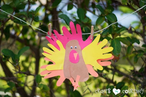 Paper Hand and Footprint Turkey: Finishing Touches