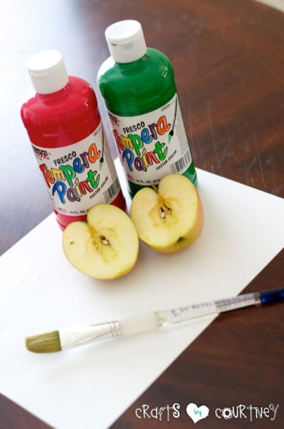 Fun Apple Stamping Craft: Getting Started