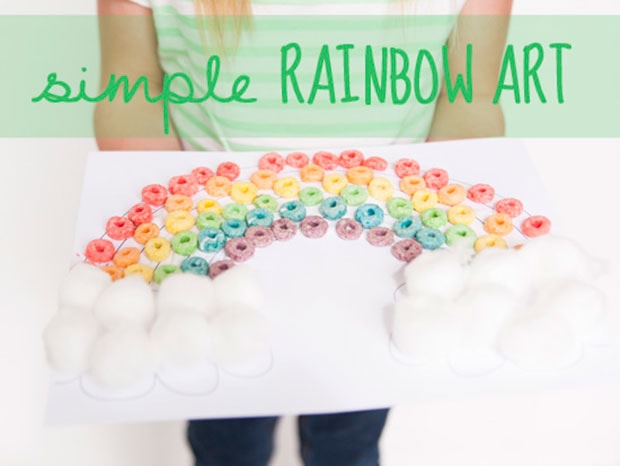 10+ Fun St. Patrick's Day Crafts and Activities for Kids: Simple rainbow art