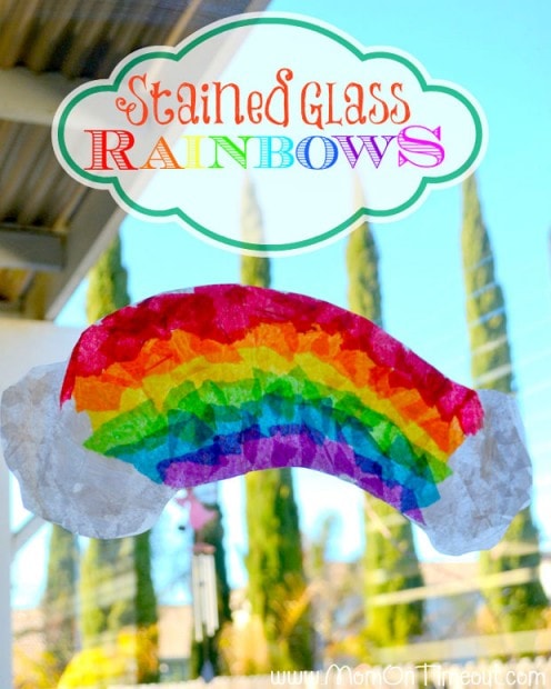 10+ Fun St. Patrick's Day Crafts and Activities for Kids: Stained glass rainbows