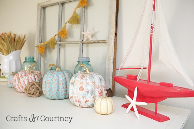 Mantel Ideas for Fall: Coastal Style!! Crafts by Courtney