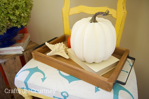 Chalk Painted Pumpkin for Fall - Crafts by Courtney Home Tour