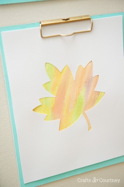Fall Watercolor Craft - Crafts by Courtney  