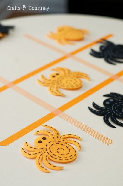Creating an DIY Washi Tape Halloween Tic Tac Toe - Crafts by Courtney