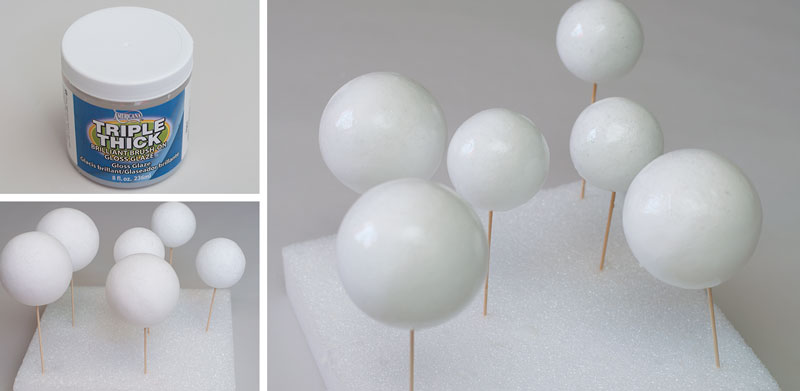 DIY Nautical "Faux" Glass Floats from Foam Balls
