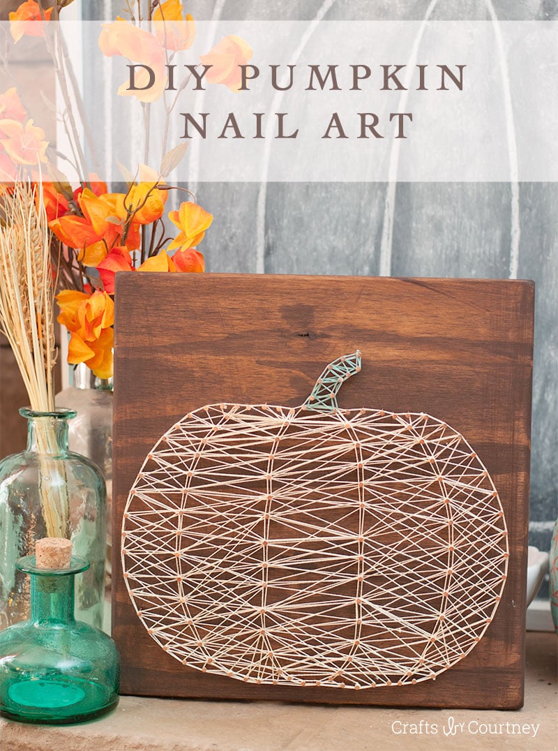 I never knew string art was so easy, I did a string art pumpkin to go with my Fall decor. It's super easy, all I needed was my Silhouette Cameo, nails, and string! Perfect for a girls craft night!