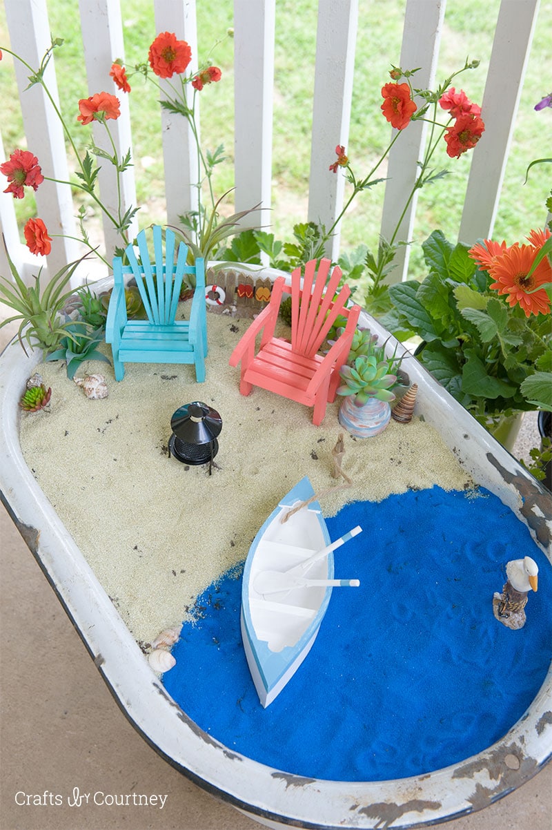 Coastal Style DIY Fairy Garden for your patio