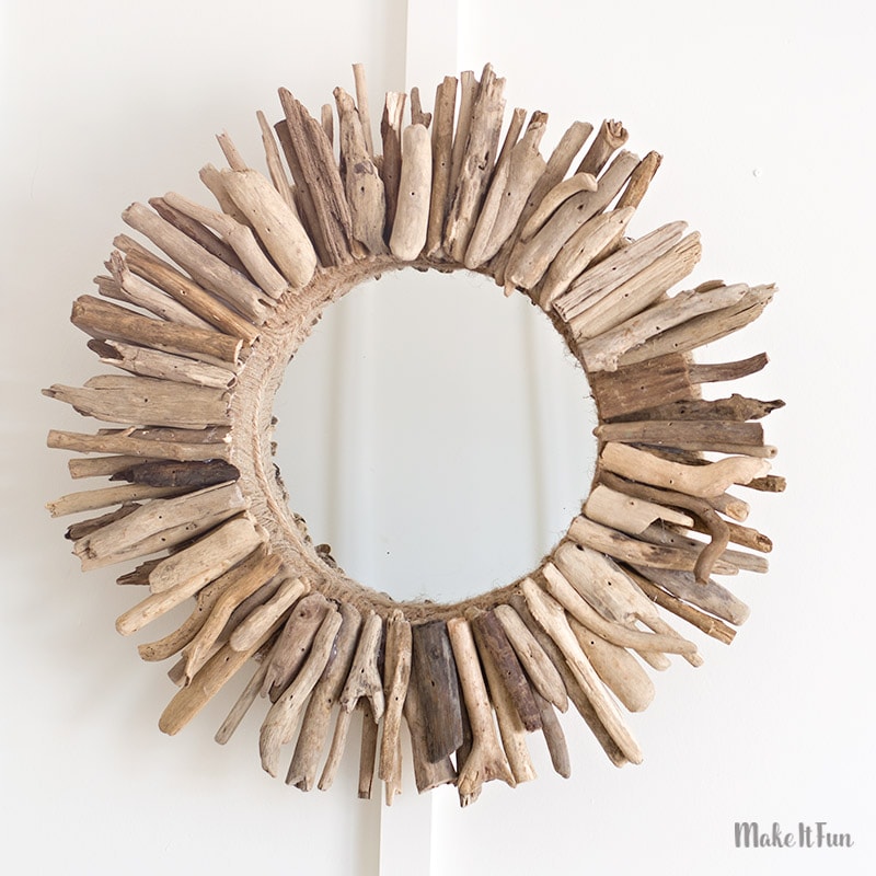 Easy Diy Mirror From Driftwood, Driftwood Mirror Round