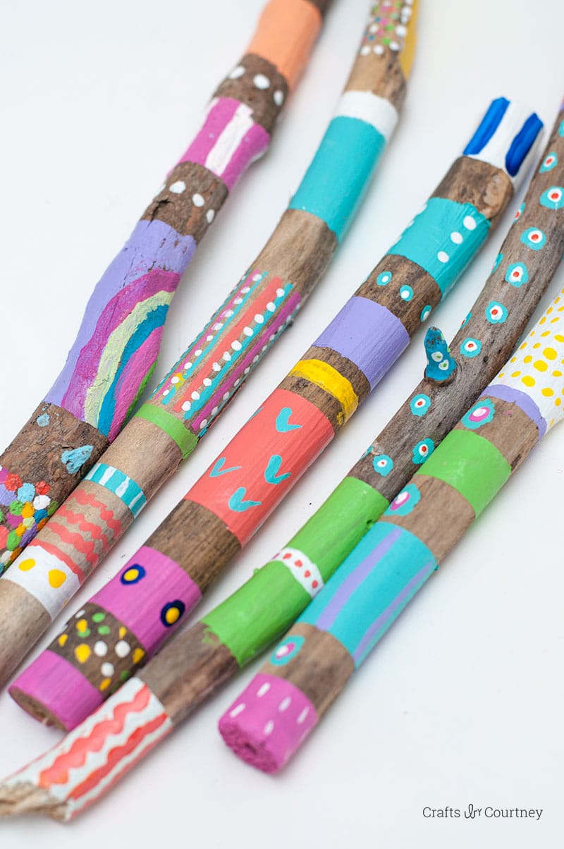 Painted Stick Nature Craft