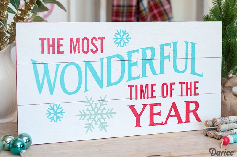 Create a simple Christmas sign for your home decor