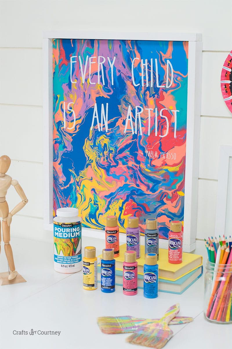 Kids Pour Painting - Kids art work