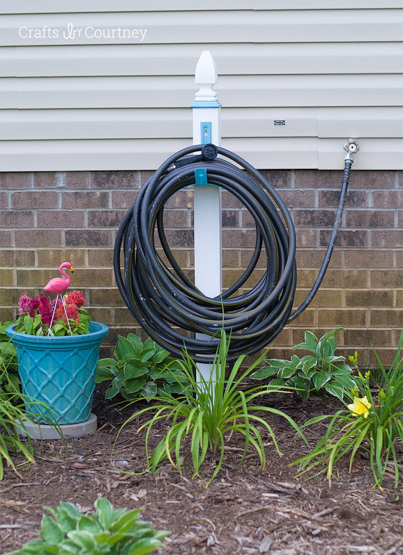 Create a simple DIY Hose Stand for your Garden with DecoArt Outdoor Living Paint
