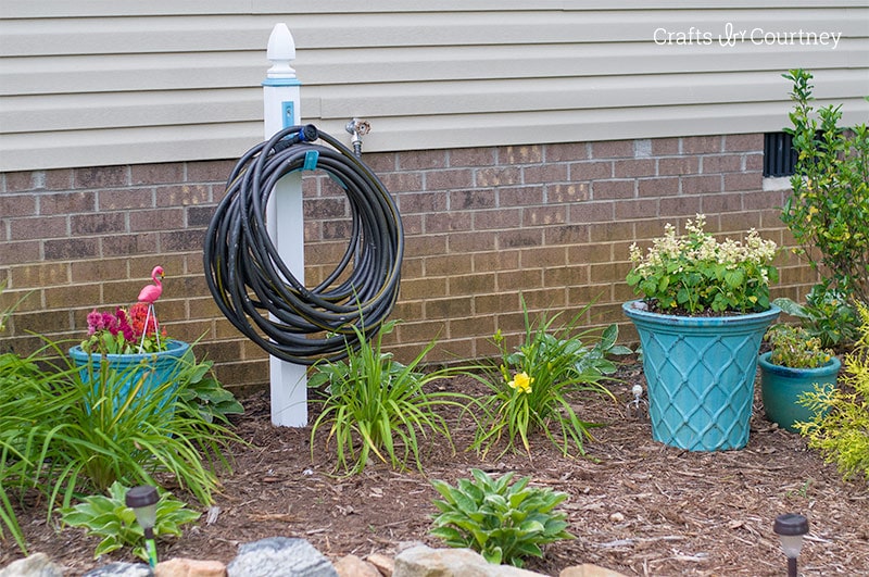 Create a simple DIY Hose Stand for your Garden with DecoArt Outdoor Living Paint