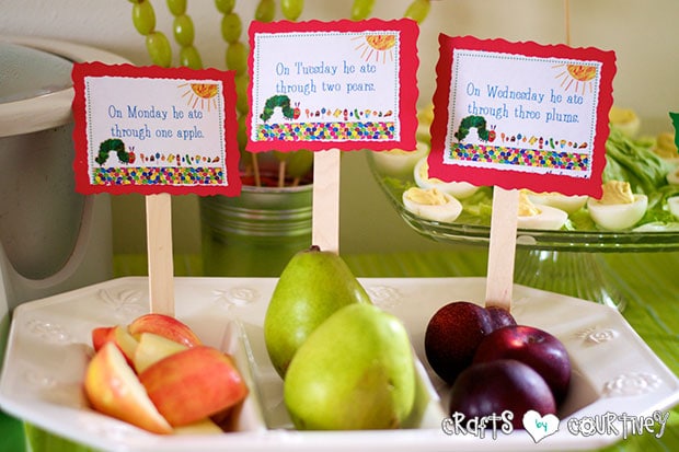 The Very Hungry Caterpillar Birthday Party: Caterpillar Food