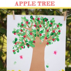 Fun-to Make Fingerprint Apple Tree for Kids