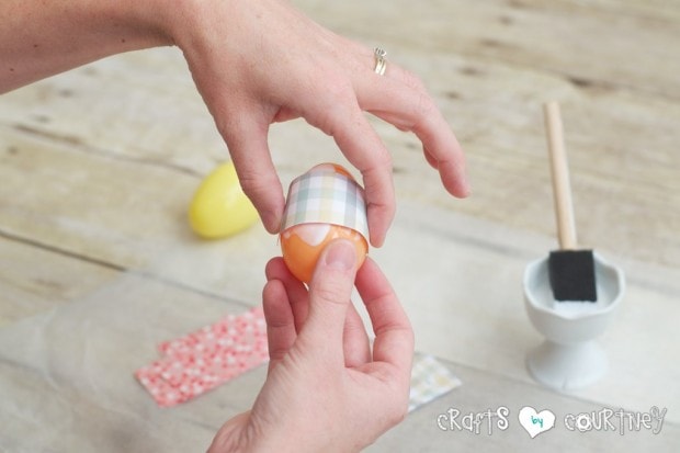 Mod Podge Easter Egg Decor: Wrap Your Scrapbook Paper Around the Egg