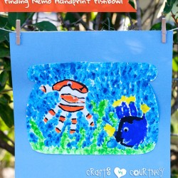 Make a Finding Nemo Inspired Handprint Fishbowl