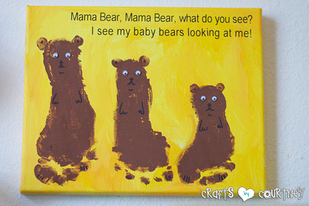 Brown Bear Birthday Party: Brown Bear Brown Bear Footprint Craft