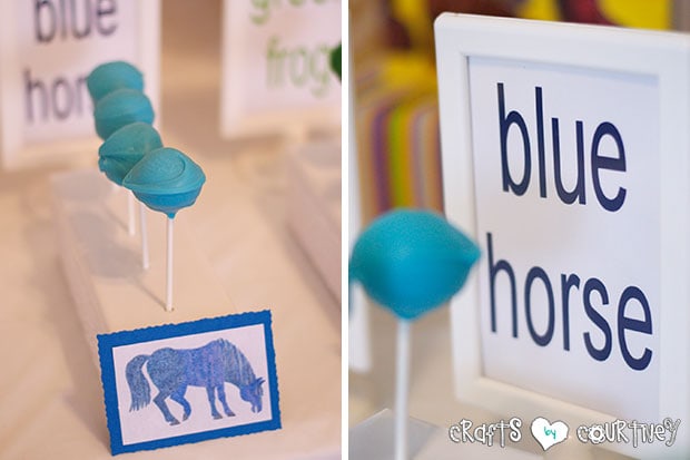 Brown Bear Birthday Party: Blue Horse Cakepops