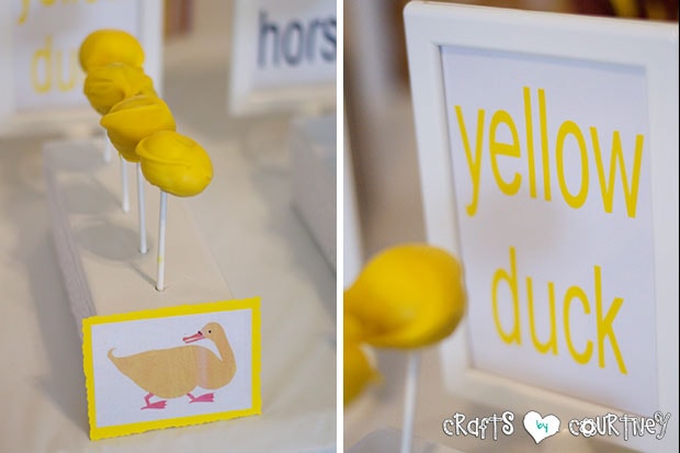 Brown Bear Birthday Party: Yellow Duck Cakepops