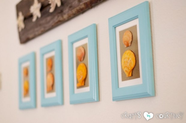 Seashell Picture Frame Art: Finishing Touches