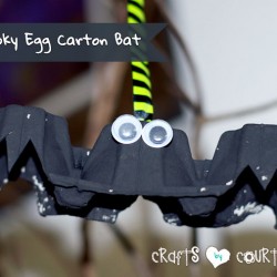 How-to Make a Spooky Egg Carton Bat Decoration