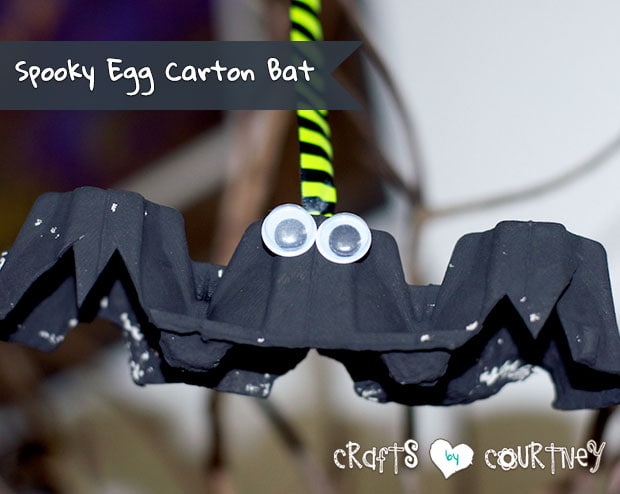 Egg carton Halloween bat craft for kids
