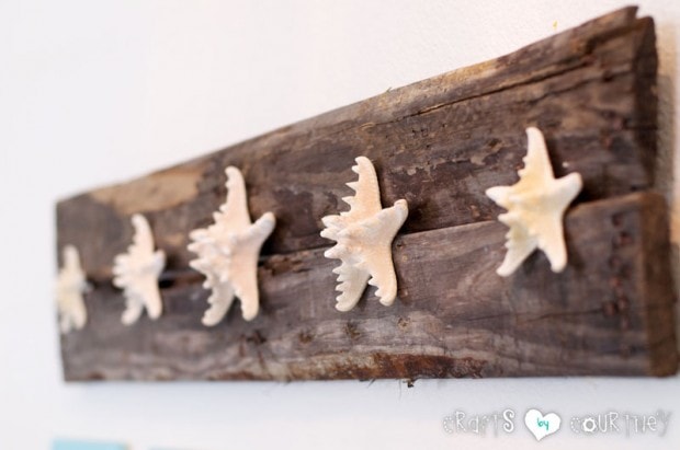 Pallet and Starfish Wall Craft: Finishing Touches
