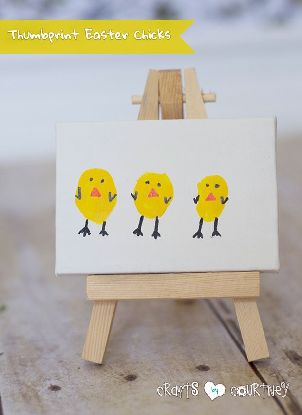 Easter thumbprint chick craft