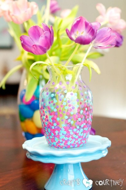 Ombre Vase Painting: Finishing Touches