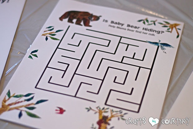 Brown Bear Birthday Party: Craft Table and Reading Time: Eric Carle Printable