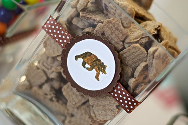 Brown Bear Birthday Party: Snack Table: Bear Cookies