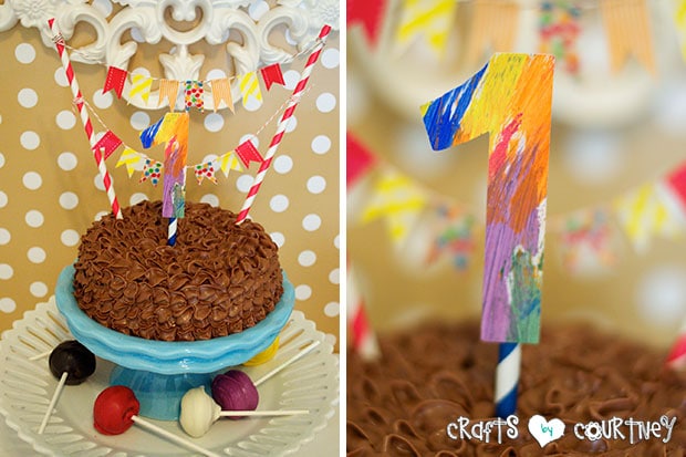 Brown Bear Birthday Party: Display Table: Smash Cake