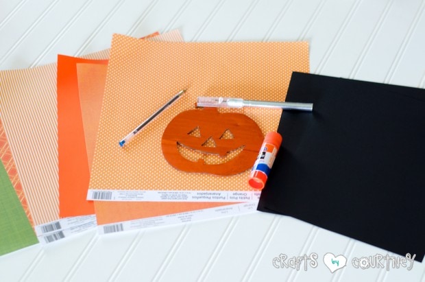 Halloween Craft: Scrapbook Paper Pumpkin Silhouette Craft: Getting Started