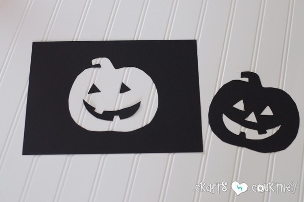 Halloween Craft: Scrapbook Paper Pumpkin Silhouette Craft: Cut Out Your Pumpkin