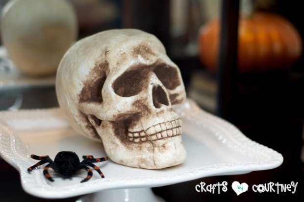 Wicked Halloween Decor Inspiration: China Cabinet: Spooky Skull