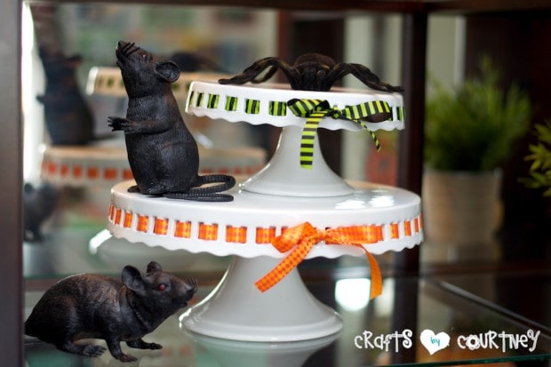 Wicked Halloween Decor Inspiration: China Cabinet: Cake Dishes