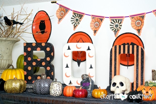 Wicked Halloween Decor Inspiration: China Cabinet: Boo Letters