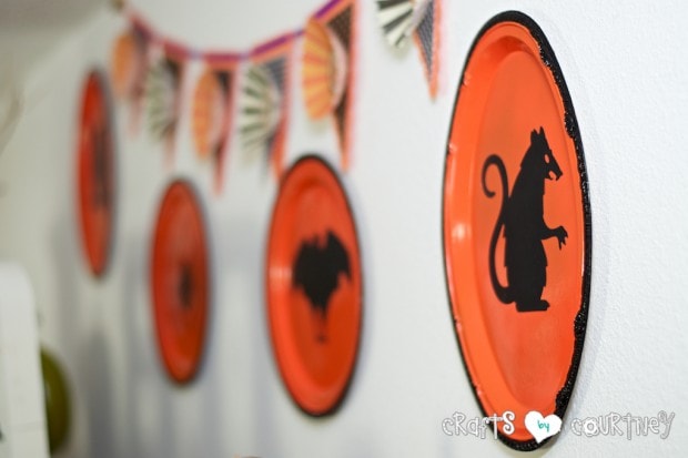 Wicked Halloween Decor Inspiration: China Cabinet: Halloween Serving Tray Display