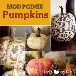 How-to Mod Podge Pumpkins for the Fall Season