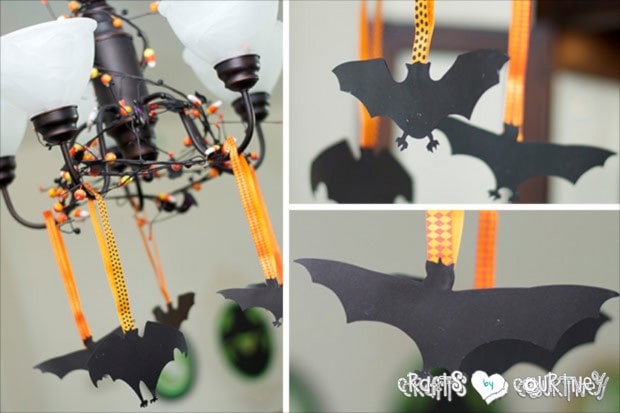 Wicked Halloween Decor Inspiration: China Cabinet: Bat Silhouettes From the Dollar Tree