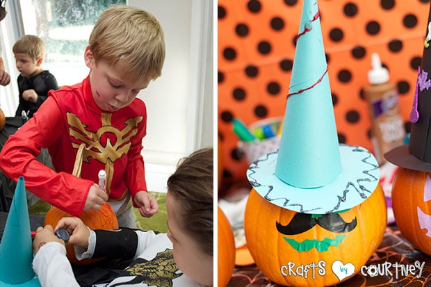 Witches and Wizards Halloween Pumpkin Decorating Party: Witches and Wizard Pumpkin Decorating Station