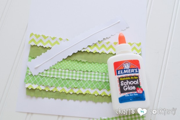 Scrapbook Paper Christmas Tree Silhouette: Add Your Glue