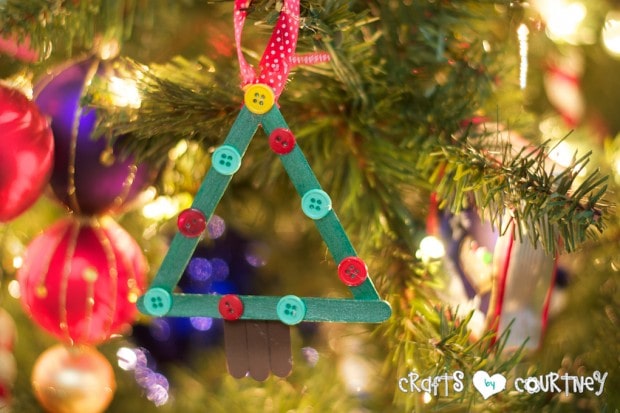 Christmas Home Decor Inspiration: Popsicle Stick Christmas Tree Craft