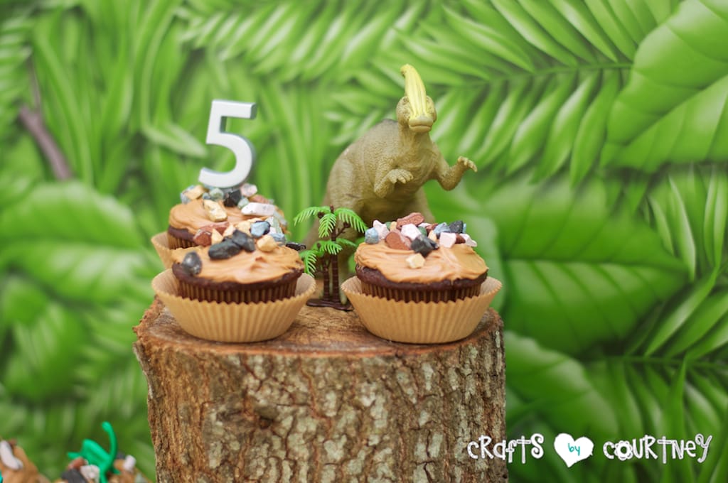Dinosaur Birthday Party Cupcakes