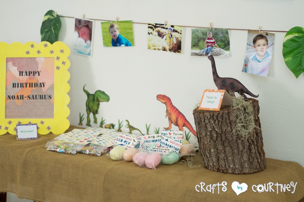 Dinosaur Birthday Party: Party Favor Table