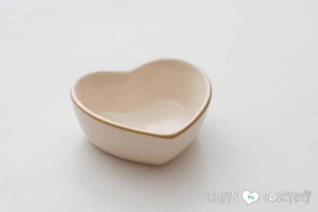 Pottery Barn Knockoff: DIY Valentine Heart Peace Catchall - Add Your Outlter Edge