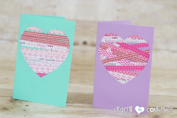 Scrapbook Paper Valentine Heart Card for Kids: Valentine Crafts for kids